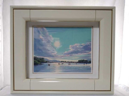 Signed Light-Up Art Frame Day Night Effect Yachts Sea