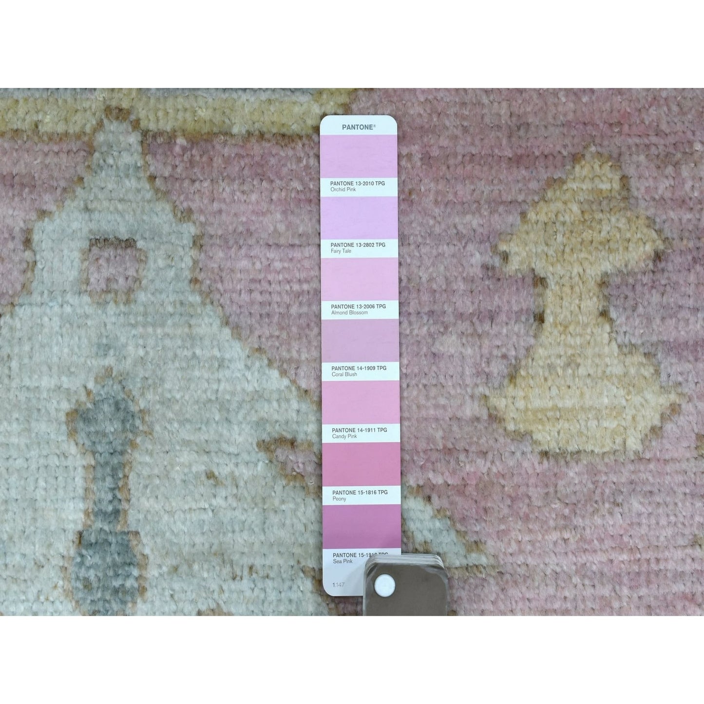 3'4"X9'9" Anatolian Village Wool Hand Knotted Pink Wide Runner Rug
