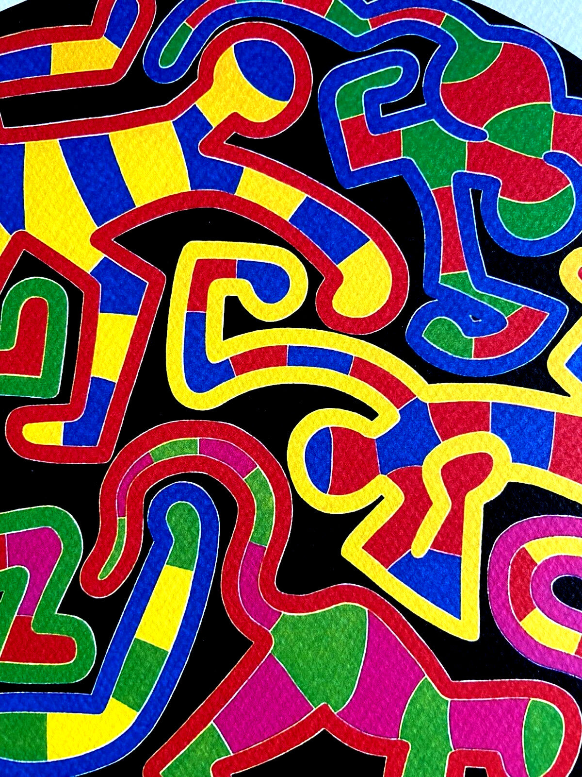Keith Haring Lithograph Coa Signed In Pen Numbered In Pencil Stamp 180 Ese
