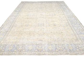 Handmade Antique Muted Distressed Oriental Rug