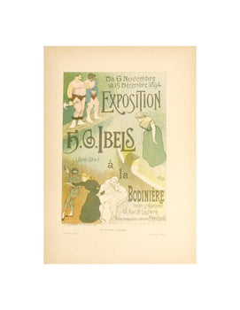 Original Vintage Poster Exposition By Ibels For Affiches Illustrees 1896