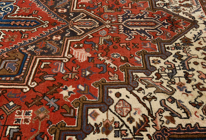 Handmade Serapi Heriz Oriental Rug 7X9 Ft Vintage