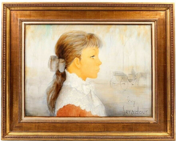 Guy Seradour (1922-2007) Original Oil Painting On Canvas Signed Framed - Woman