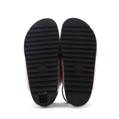 Louis Vuitton Women'S Paseo Comfort Slide Slingback Sandals Shearling