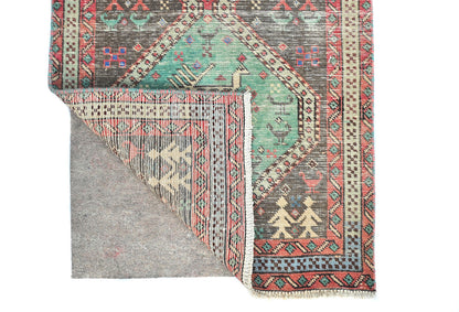 Vintage Oriental Runner Rug Tribal Farmho Hallway