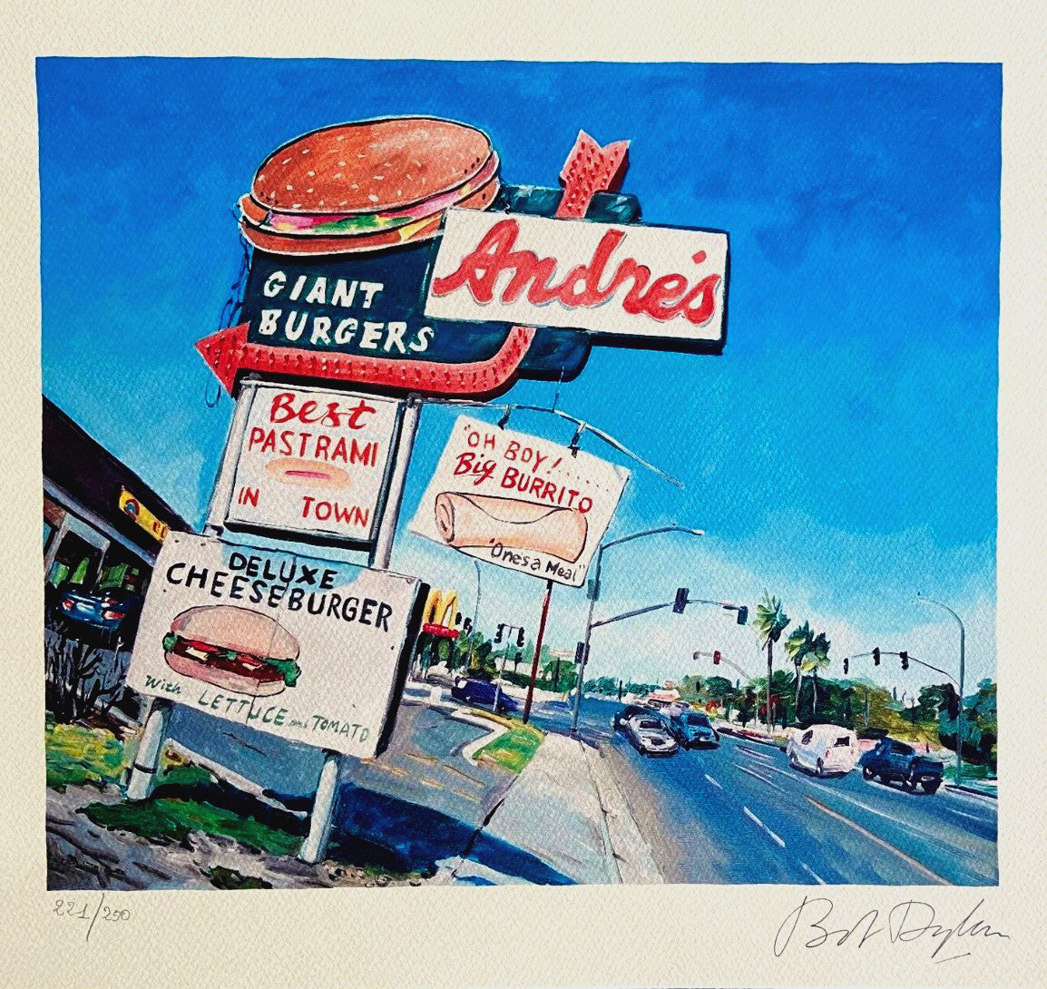 Bob Dylan Lithograph Coa Signed Op Numbered Pencil Art Museum