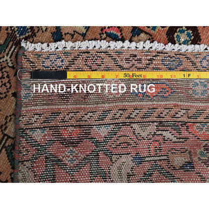 2'3"X9'2" Pink Vintage Zoroastrian Khamadan Hand Knotted Wool Runner Rug