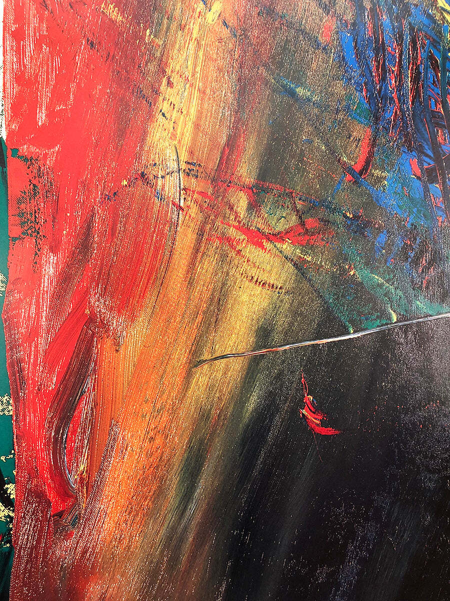 Gerhard Richter Dg " Poster Contemporary Green Yellow Red Multic