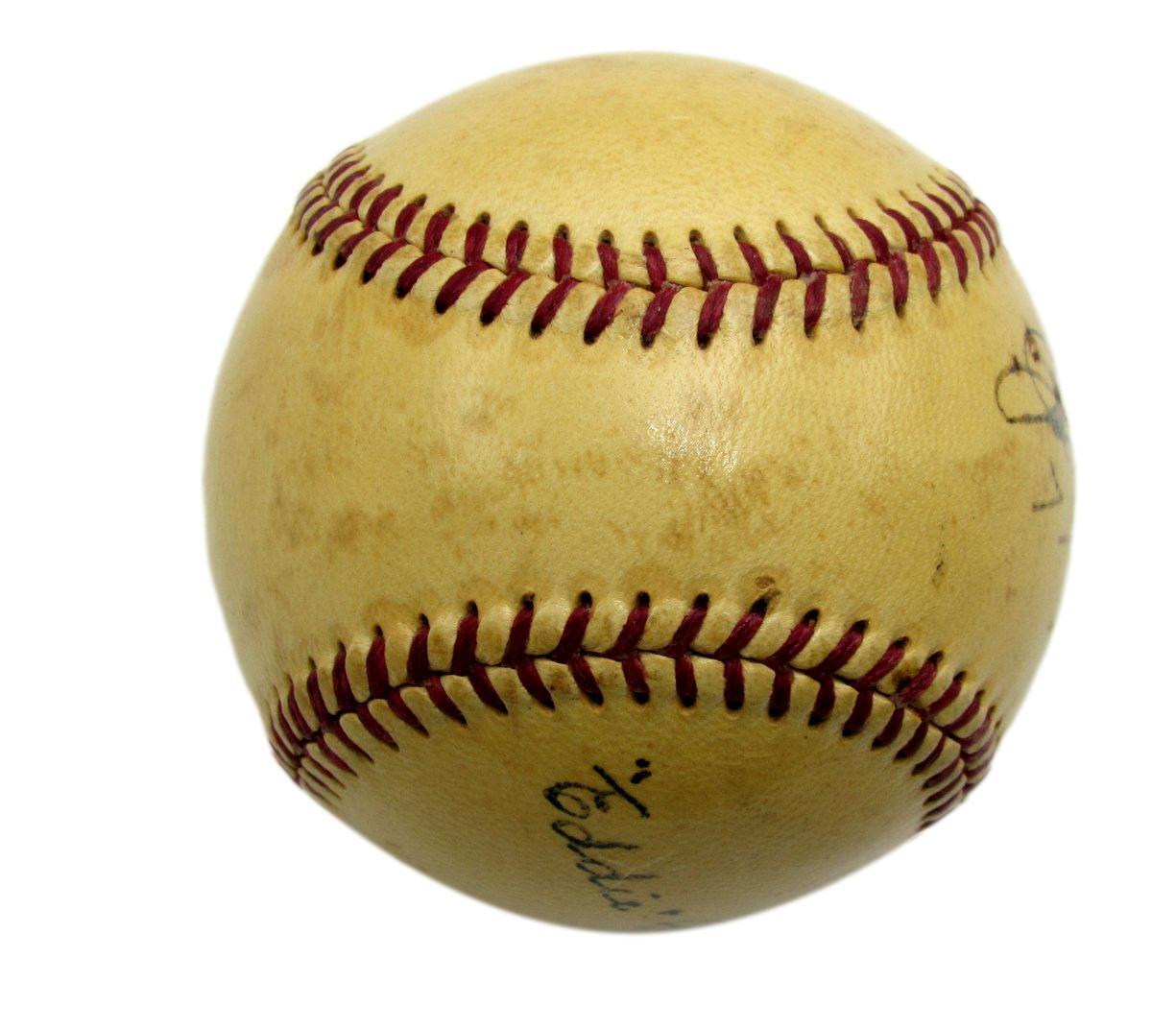 Eddie Rommel Johnny Hopp A'S/Umpire Signed/Auto