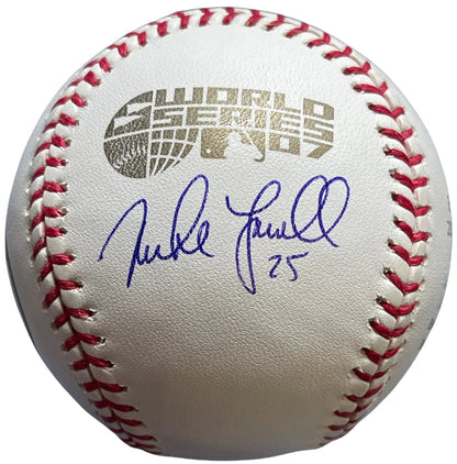 Mike Lowell Autographed 2007 Comemorative World
