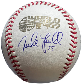 Mike Lowell Autographed 2007 Comemorative World