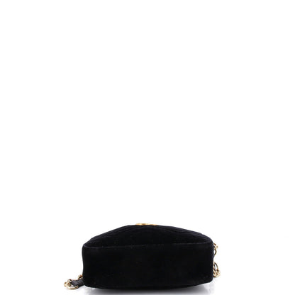 Gucci Gg Marmont Shoulder Bag Matelasse Velvet Small