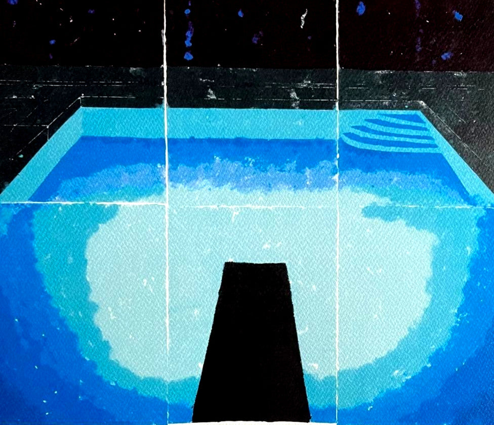 David Hockney Lithograph 'Midnight' Coa Signed (Hand Numbered Limited Edition)