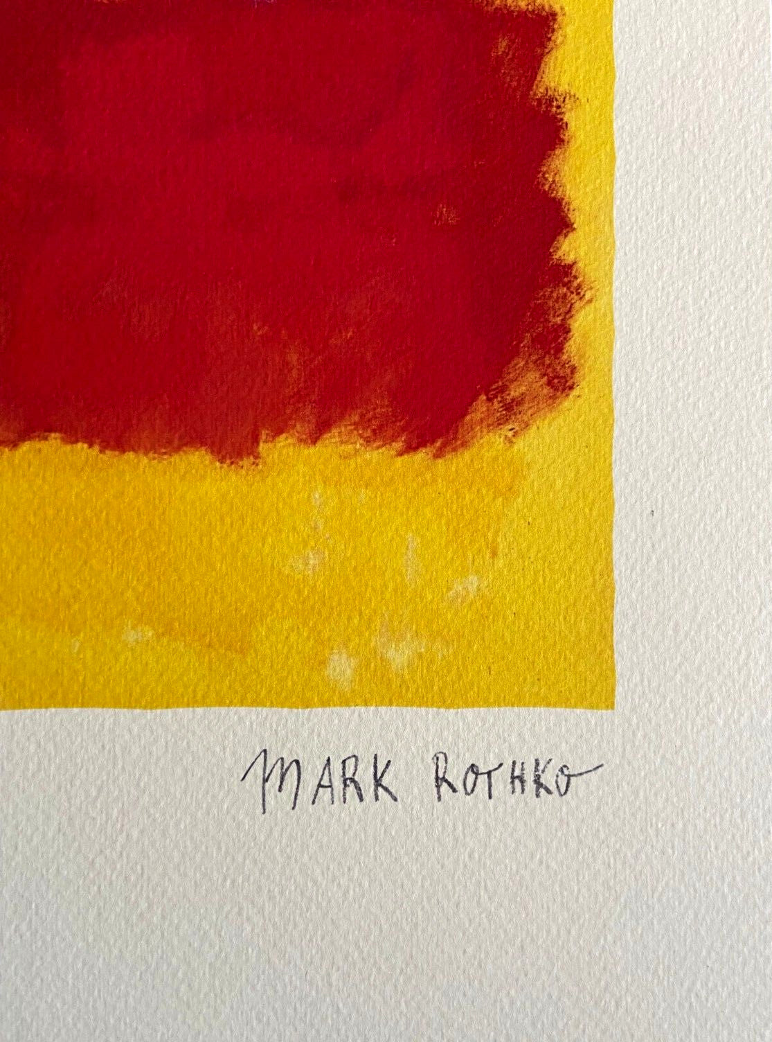 Mark Rothko Lithograph Coa Signed Op Numbered Stamp