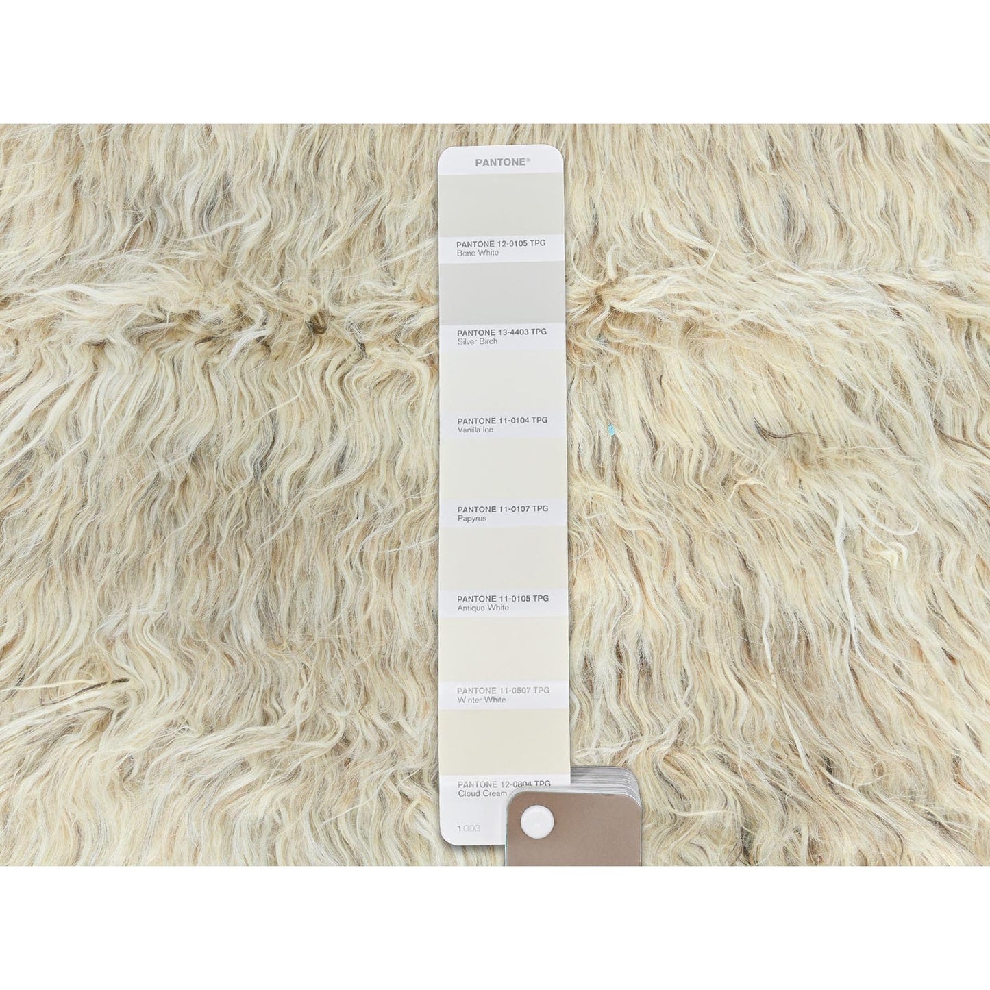 2'7"X10'1" Beige Shaggy Moroccan Natural Wool Hand Knotted Runner Rug