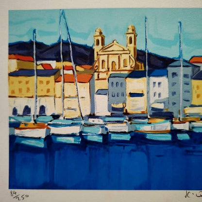 Jean Claude Quilici (French) - Corsica Original Serigraph Print Signed Numbered