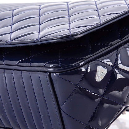 Chanel Coco Boy Flap Bag Quilted Patent Medium