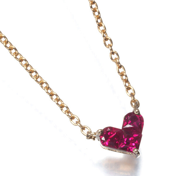 Star Jewelry Necklace Mysterious Heart Ruby 0.18Ct 2Way 18K Wg/Rg