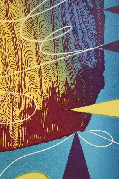 Heinrich Tadeushevich Stopa Impulse 2 1993 Original Lithograph  Signed Soviet