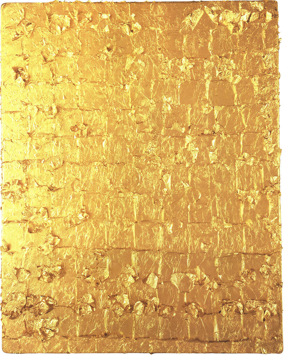 Yves Klein Gold Leaf On Panel " Poster Modernism Gold Squares