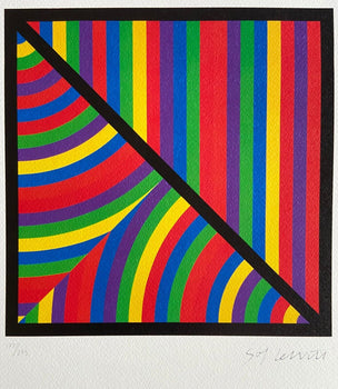 Sol Lewitt Lithograph Coa Signed Op Numbered In Pencil
