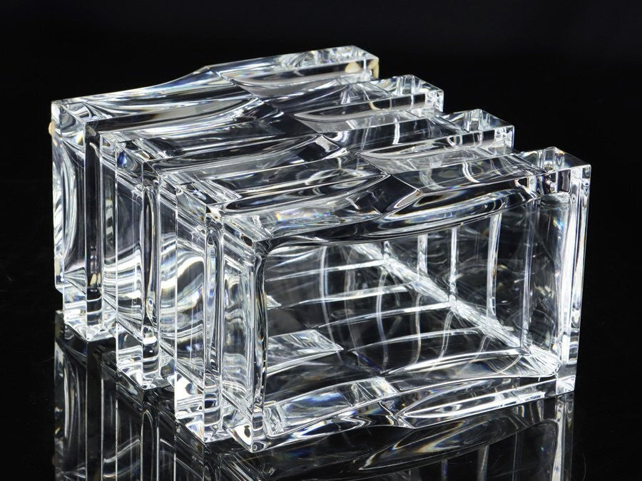 Ultra Rare Baccarat Calandre Vase 48/50 By Georges Chevalier W/Box & Coa