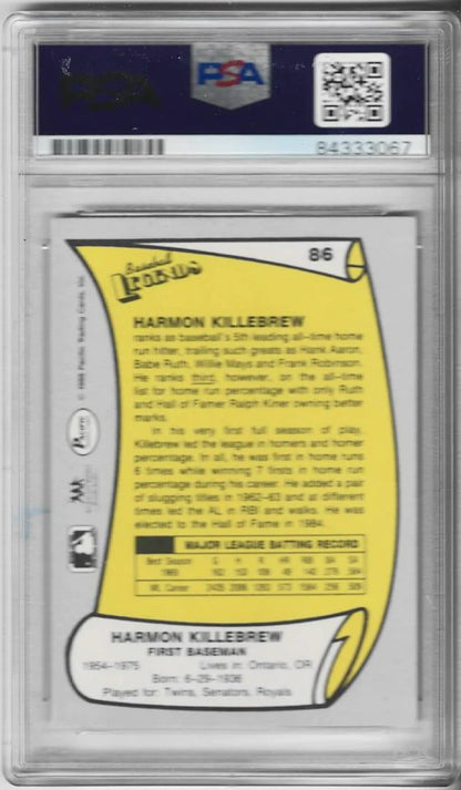 Harmon Killebrew 1988 Pacific Psa Authentic Autographed Card #86
