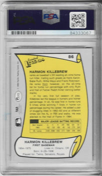 Harmon Killebrew 1988 Pacific Psa Authentic Autographed Card #86