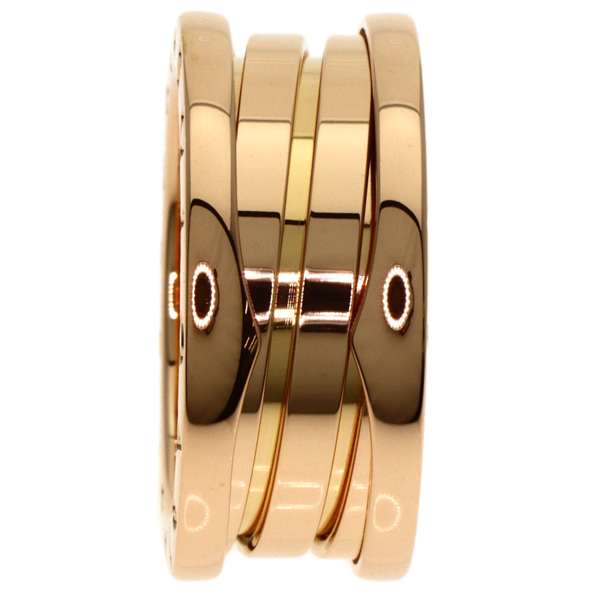 Gold BVLGARI B.zero1 3 band #52 Ring K18 Pink