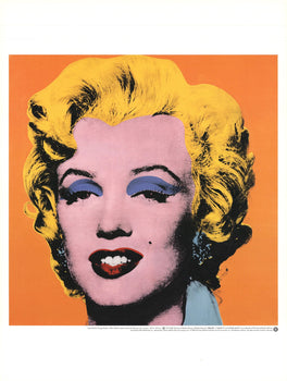 Andy Warhol Marilyn, Orange Shot On White Background 