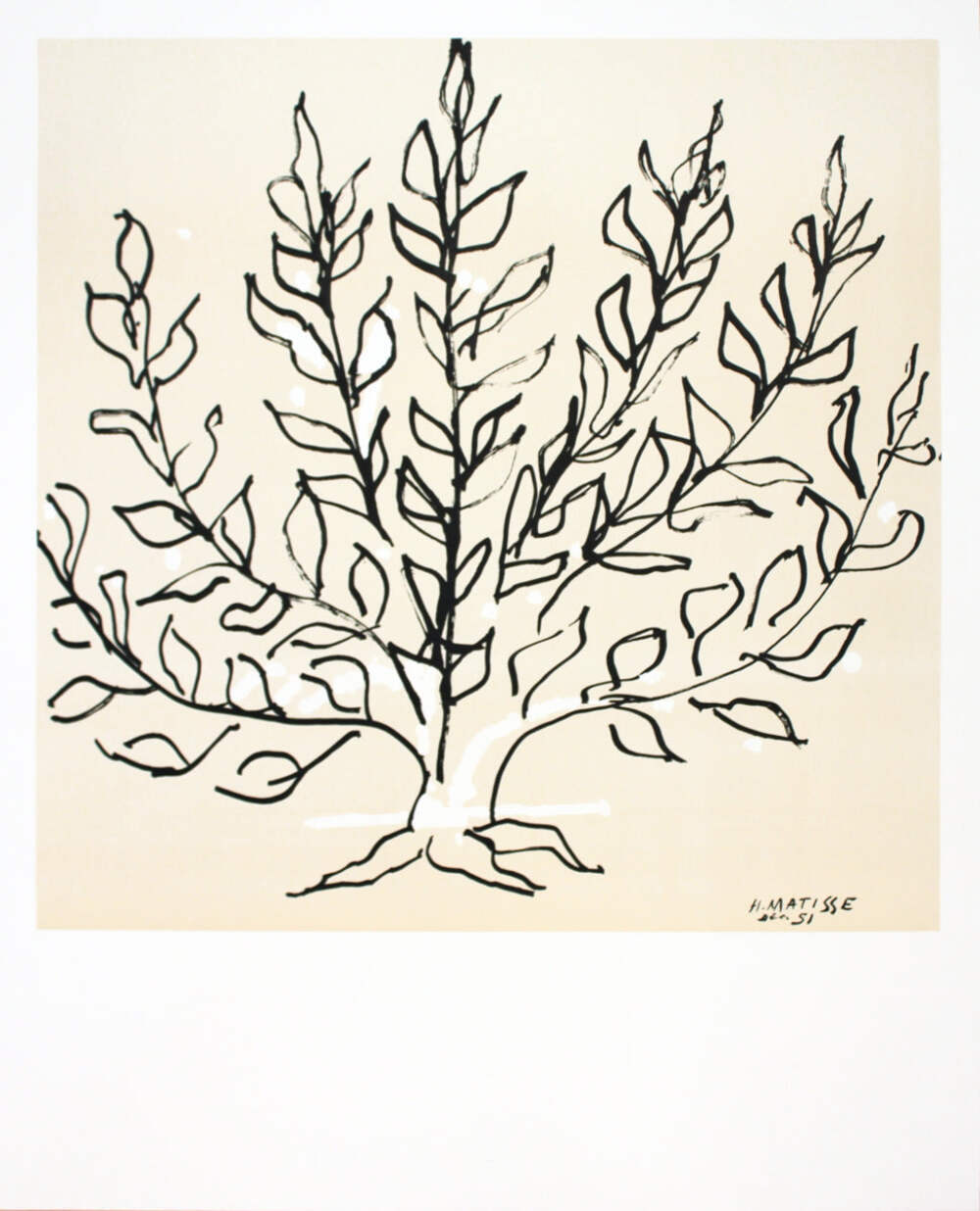 Matisse Modernism Lithograph Black White 2015 33.5" x 26.75