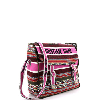 Christian Dior Diorcamp Messenger Bag Embroidered Canvas