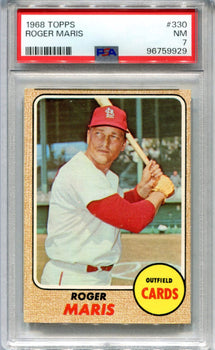 Roger Maris 1968 Topps #330 Psa Nm 7 Card