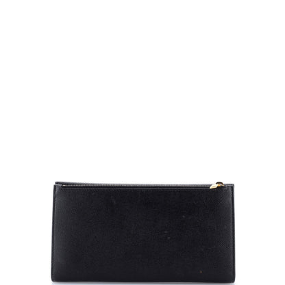 Saint Laurent Uptown Flap Wallet Leather Long