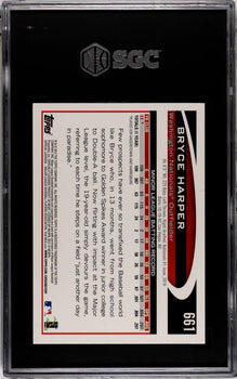 Bryce Harper 2012 Topps Complete Set #661 Sgc 9