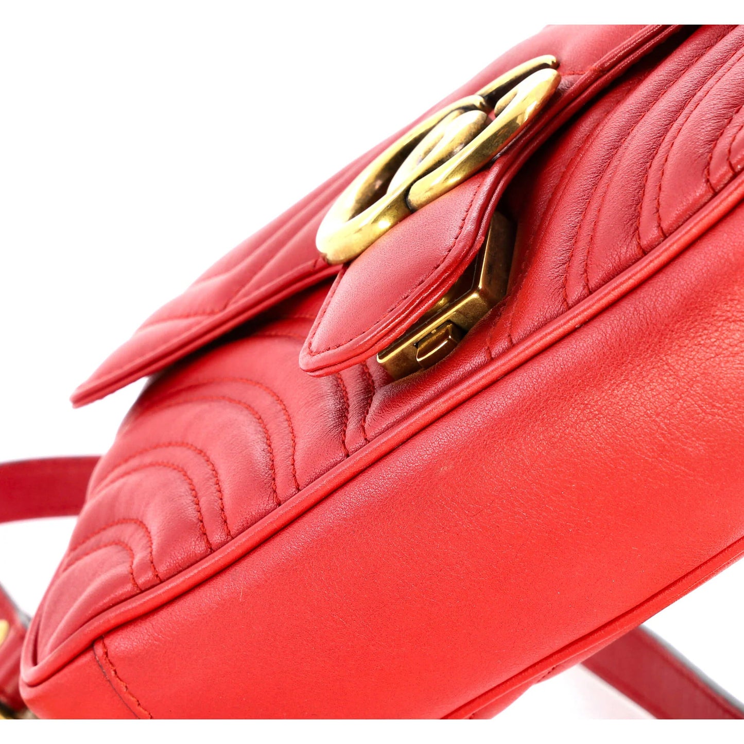 Gucci Gg Marmont Flap Bag Matelasse Leather Mini