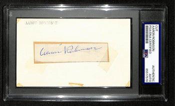 Aaron Robinson Signed/Auto Cut On 3X5 Index Card