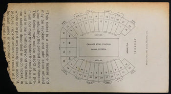 Super Bowl V Ticket Stub