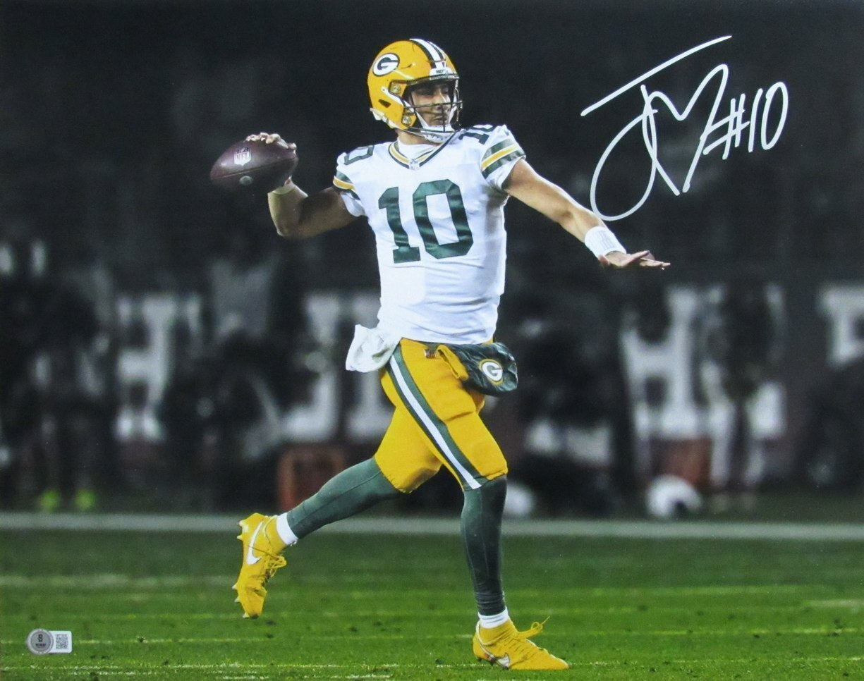 Jordan Love Green Bay Packers Autographed 16X20 Photo Beckett 189159