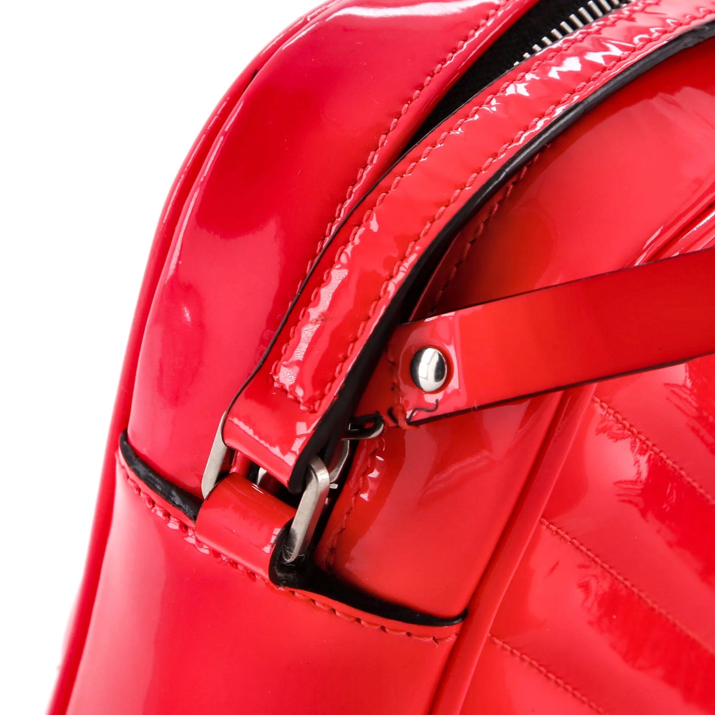 Saint Laurent Lou Camera Bag Matelasse Chevron Patent Small