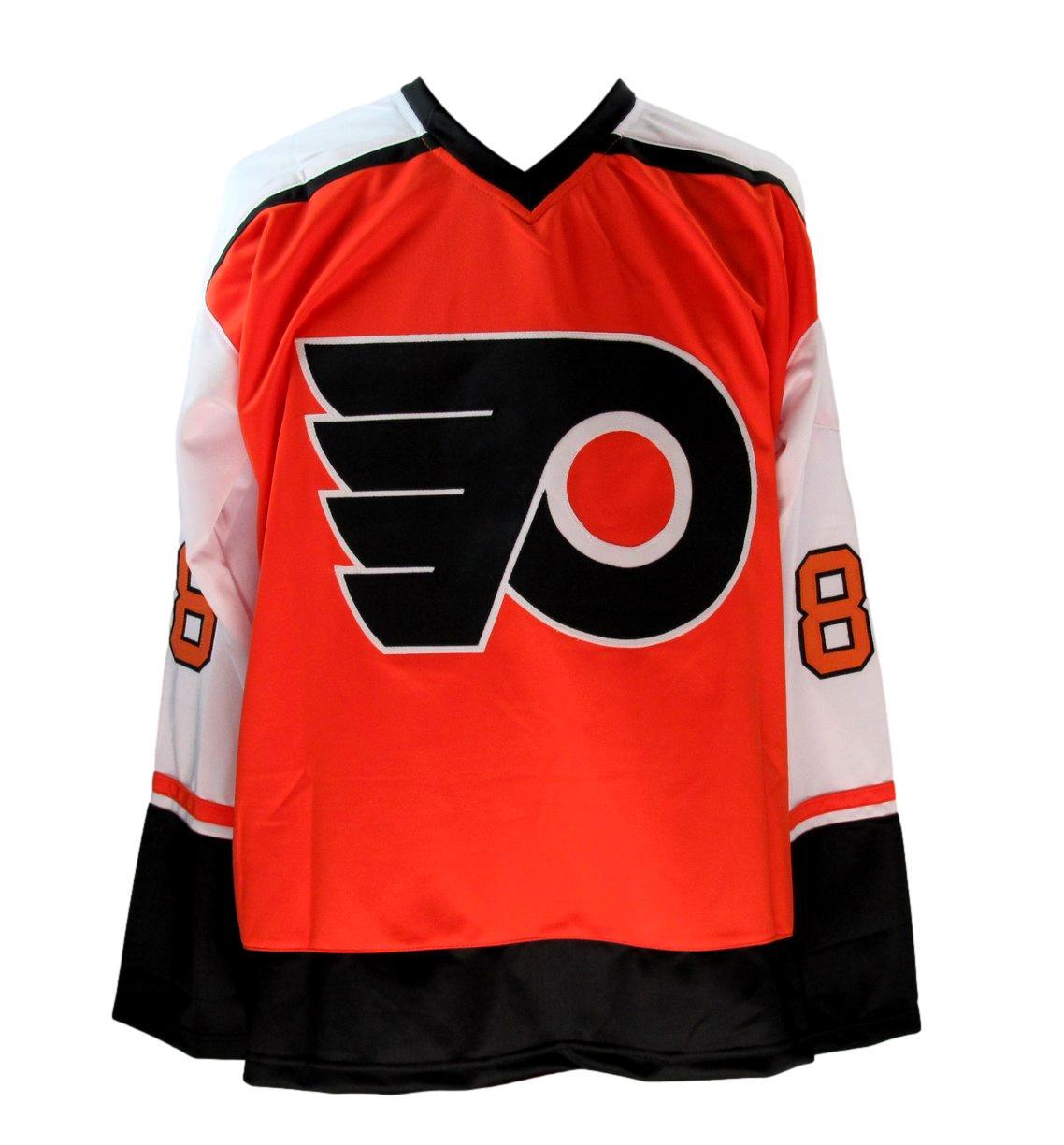 Eric Lindros Hof Autographed/Inscr Orange Custom Hockey Jersey Flyers Jsa 180947