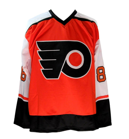 Eric Lindros Hof Autographed/Inscr Orange Custom Hockey Jersey Flyers Jsa 180947