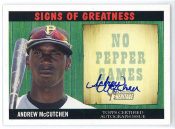 Andrew Mccutchen Autographed 2005 Bowman Heritage Rookie Card #Sg-Am