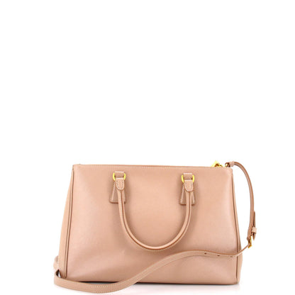 Prada Double Zip Lux Tote Saffiano Leather Medium