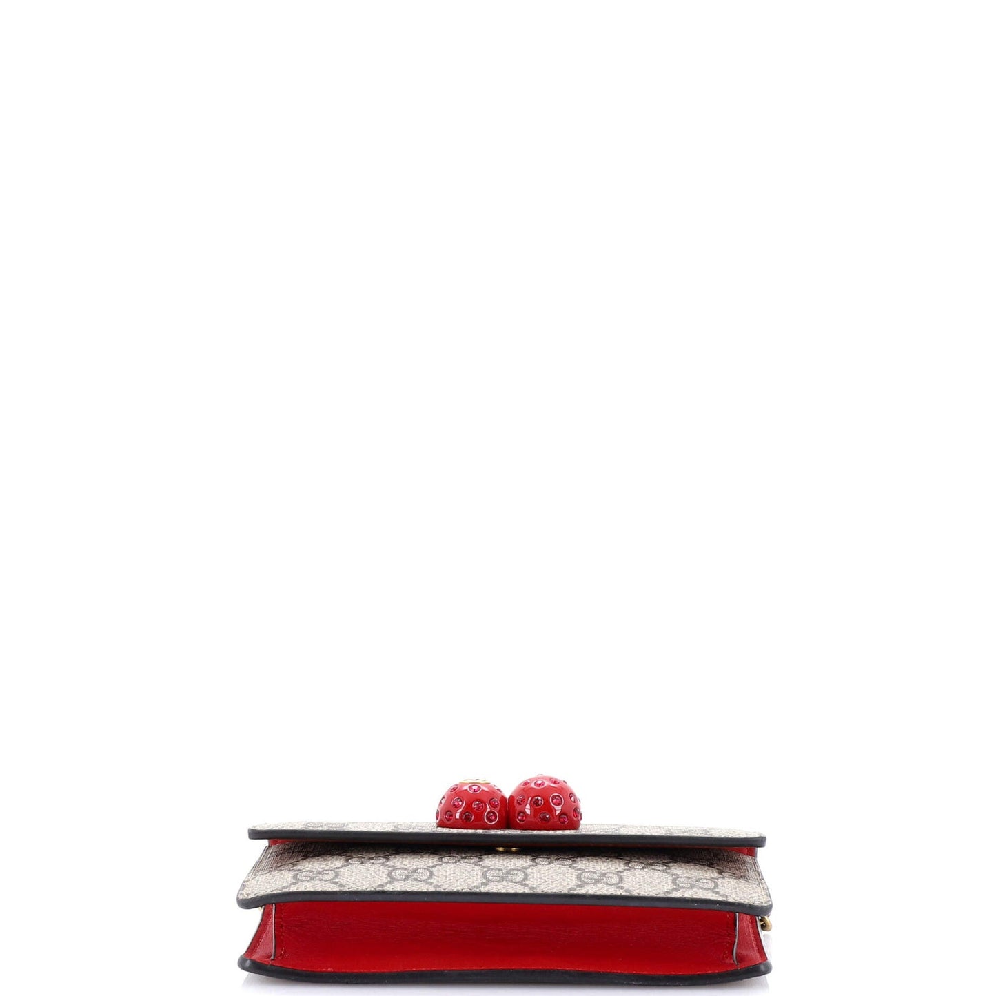 Gucci Cherries Wallet On Chain Gg Coated Canvas Mini