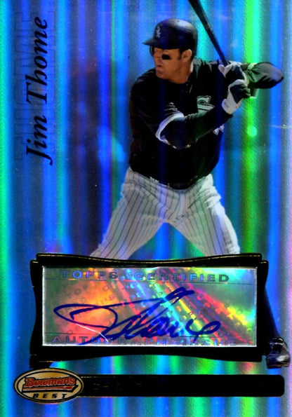 Jim Thome 2007 Topps Bowman'S Best Autographed Card