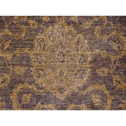 7'10"X10' Brown Peshawar Ziegler Mahal, Design Hand Knotted Pure Wool Rug