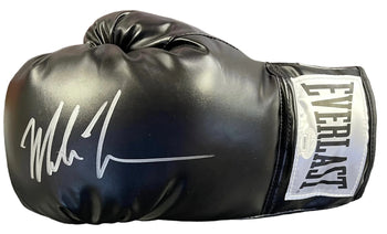 Mike Tyson Autographed Black Everlast Left Boxing Glove (Jsa)