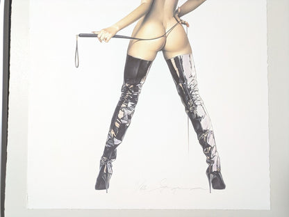 Hajime Sorayama Erotic Nude Lithograph Signed & Numbered Fetish Art Boots Japan