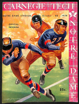 1938 Carnegie Tech Vs Notre Dame Vintage College